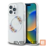 Other Phone Accessory Guess  Guess IML Flowers Wreath MagSafe Case for iPhone 16 Pro - Clear 