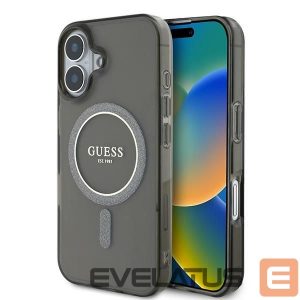 Other Phone Accessory Guess  Guess IML Glitter Circle MagSafe case for iPhone 16 - black