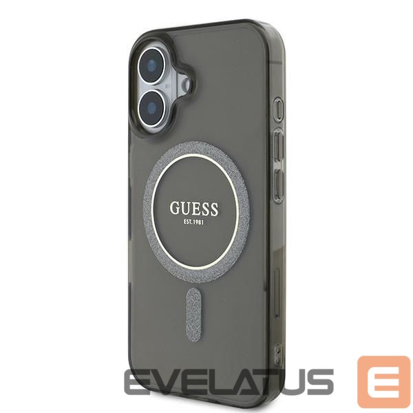 Other Phone Accessory Guess Guess IML Glitter Circle MagSafe case for iPhone 16 - black