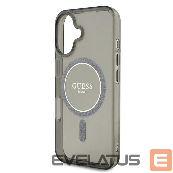 Other Phone Accessory Guess Guess IML Glitter Circle MagSafe case for iPhone 16 - black