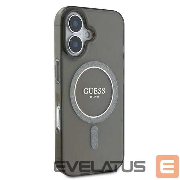 Other Phone Accessory Guess Guess IML Glitter Circle MagSafe case for iPhone 16 - black