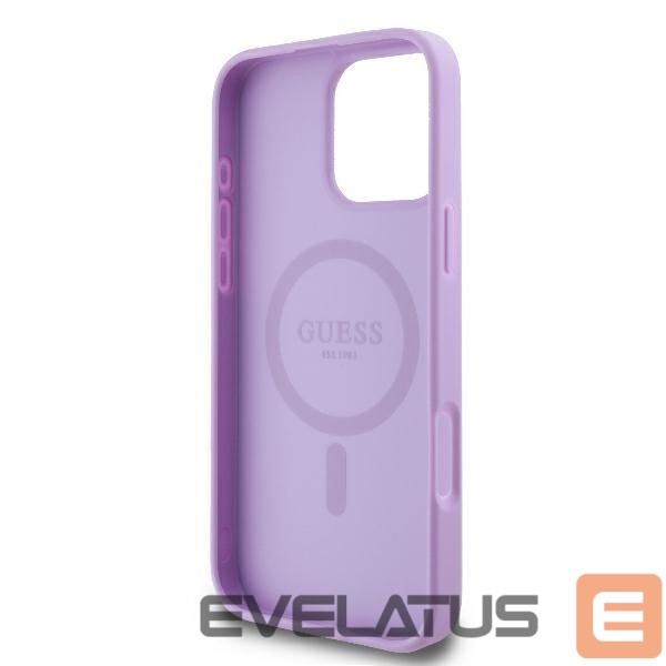 Other Phone Accessory Guess Guess Saffiano Peony Classic Logo MagSafe iPhone 16 Pro Max Case - Purple