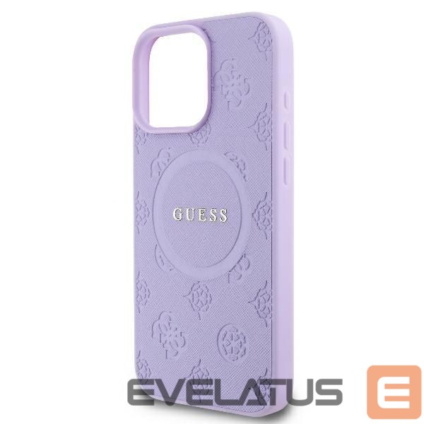 Other Phone Accessory Guess Guess Saffiano Peony Classic Logo MagSafe iPhone 16 Pro Max Case - Purple