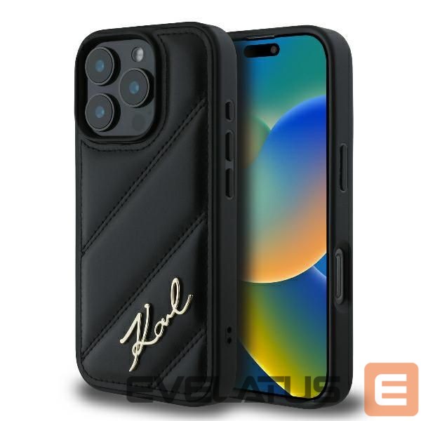 Other Phone Accessory Karl Lagerfeld Apple iPhone 16 Pro Quilted Signature Case Black