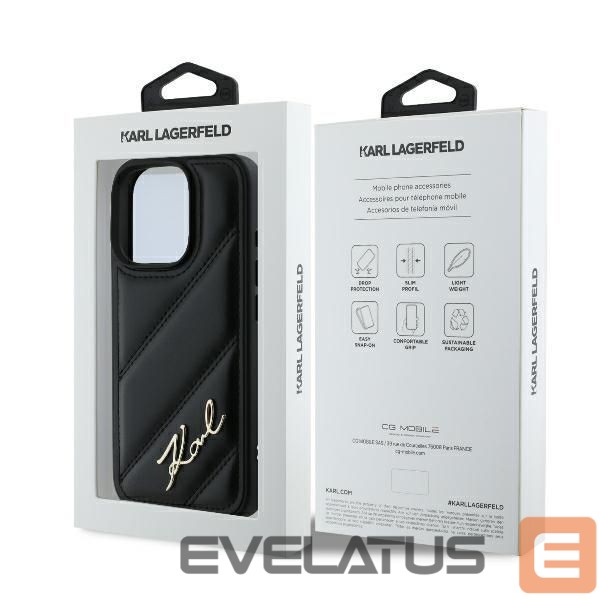 Other Phone Accessory Karl Lagerfeld Apple iPhone 16 Pro Quilted Signature Case Black