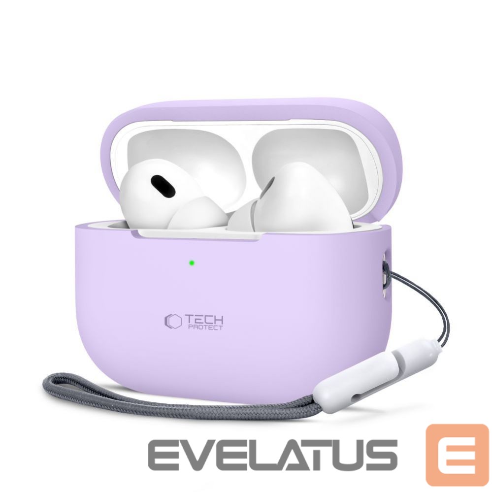 Headphone case Tech-Protect Apple AirPods Pro 1 / 2 Silicone Case Purple