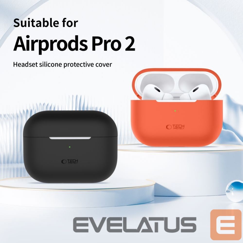 Headphone case Tech-Protect Apple AirPods Pro 1 / 2 Silicone Case Purple
