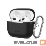 Headphone case Tech-Protect Apple AirPods 3 Silicone Hook Case Black
