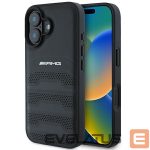 Other Phone Accessory Mercedes-Benz  AMG Leather Debossed Lines Black Logo iPhone 16 Case - Black 