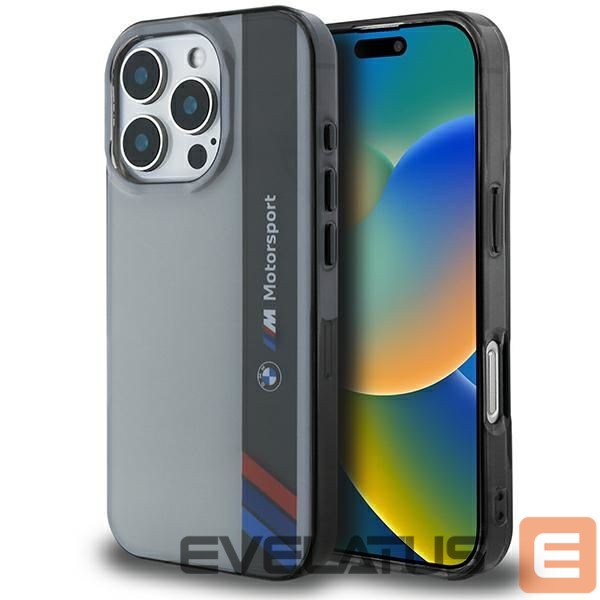 Other Phone Accessory BMW BMW Motosport IML Vertical Stripe iPhone 16 Pro Case - Gray