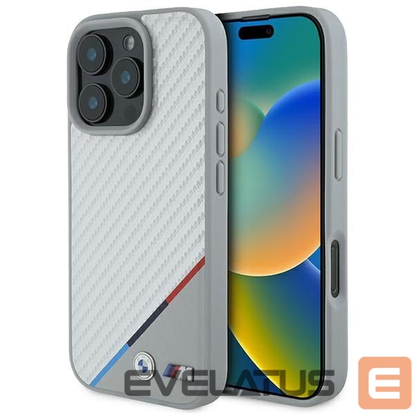 Other Phone Accessory BMW BMW M Carbon Tricolor Line MagSafe Case for iPhone 16 Pro - Gray