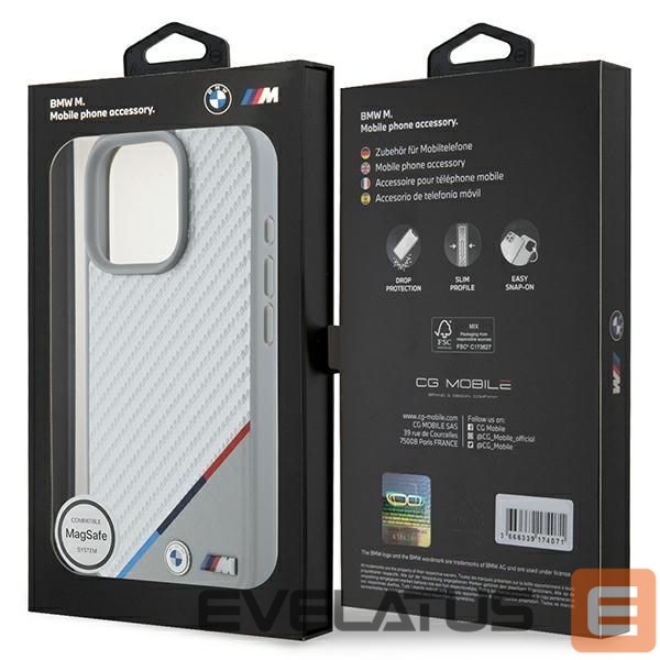 Other Phone Accessory BMW BMW M Carbon Tricolor Line MagSafe Case for iPhone 16 Pro - Gray
