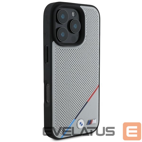 Other Phone Accessory BMW BMW M Perforated Tricolor Line MagSafe Case for iPhone 16 Pro - Gray
