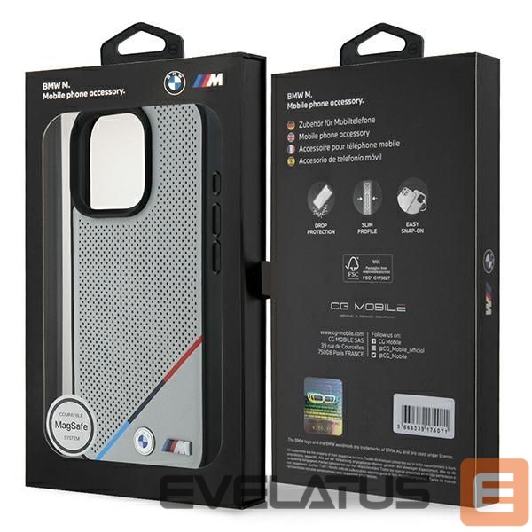 Other Phone Accessory BMW BMW M Perforated Tricolor Line MagSafe Case for iPhone 16 Pro - Gray