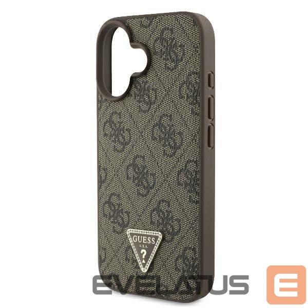 Other Phone Accessory Guess Guess Leather Metal Logo Strass Crossbody Case for iPhone 16 - Brown