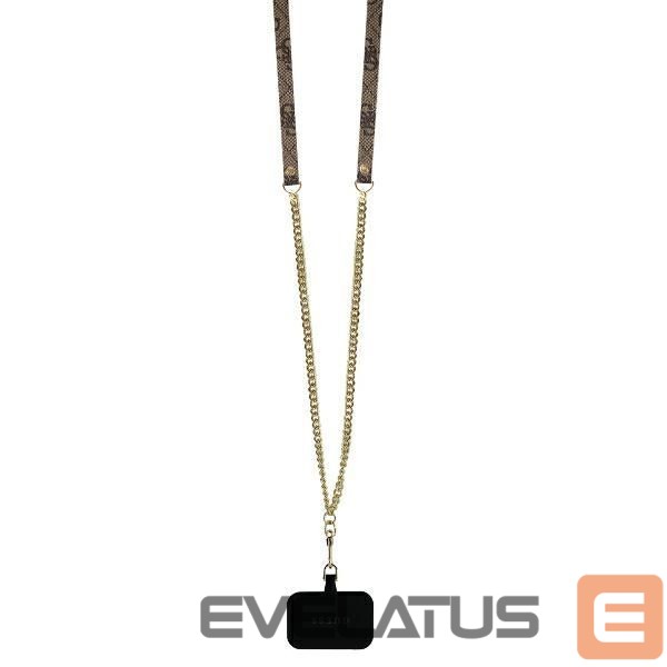 Other Phone Accessory Guess Guess Leather Metal Logo Strass Crossbody Case for iPhone 16 - Brown