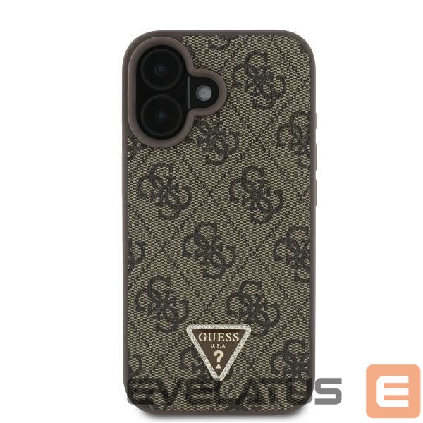 Other Phone Accessory Guess Guess Leather Metal Logo Strass Crossbody Case for iPhone 16 - Brown