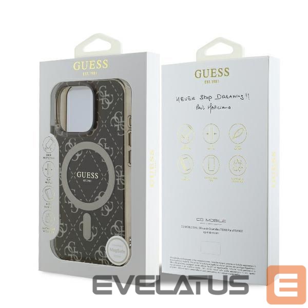 Other Phone Accessory Guess Guess IML 4G Background MagSafe iPhone 16 Pro Case - Brown