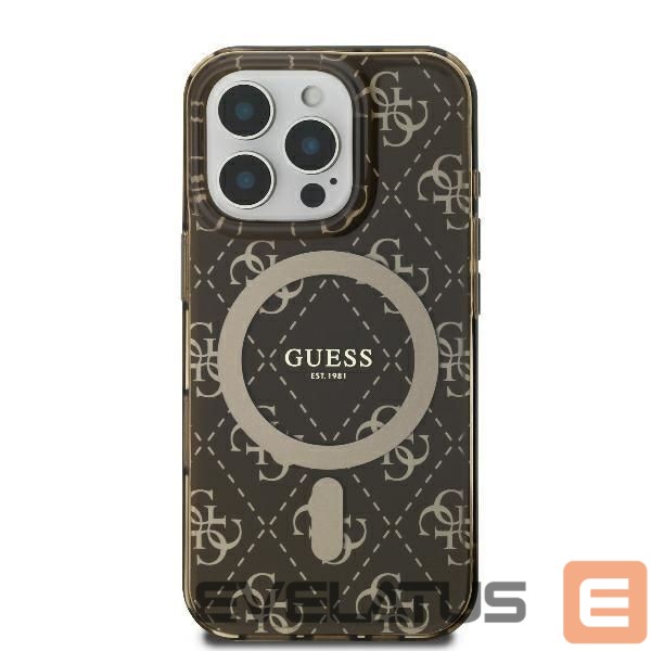 Other Phone Accessory Guess Guess IML 4G Background MagSafe iPhone 16 Pro Case - Brown
