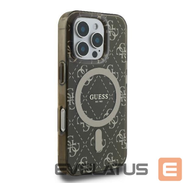 Other Phone Accessory Guess Guess IML 4G Background MagSafe iPhone 16 Pro Case - Brown