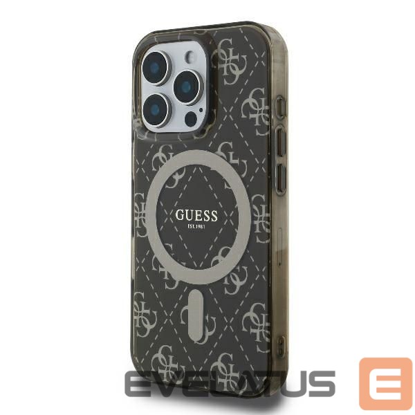 Other Phone Accessory Guess Guess IML 4G Background MagSafe iPhone 16 Pro Case - Brown