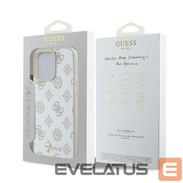 Other Phone Accessory Guess Guess Peony Script Logo MagSafe iPhone 16 Pro Case - White