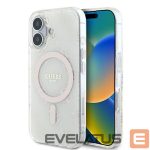 Other Phone Accessory Guess  Guess IML 4G Background MagSafe Case for iPhone 16 Plus - White