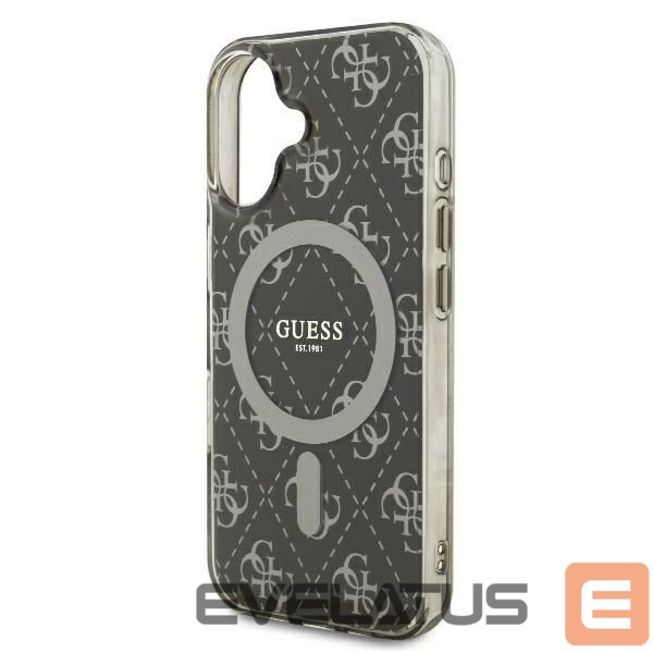 Other Phone Accessory Guess Guess IML 4G Background MagSafe iPhone 16 Plus Case - Brown