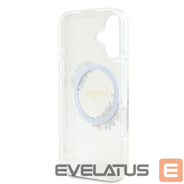 Other Phone Accessory Guess Guess IML Flowers Wreath MagSafe iPhone 16 Plus Case - Clear