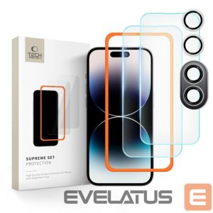 Other Phone Accessory Tech-Protect  Tech-Protect Supreme Set tempered glass for iPhone 16 - transparent (3 pcs.) 
