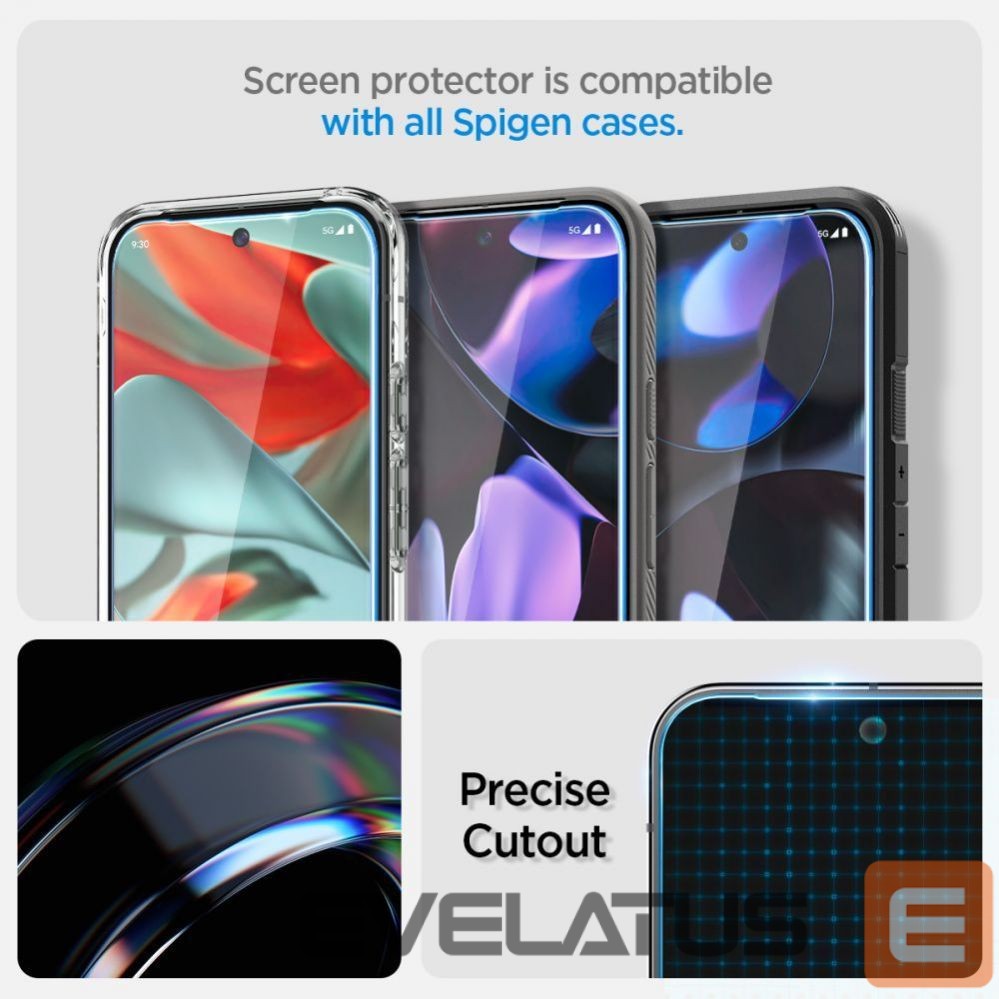 Other Phone Accessory Spigen Spigen Glas.tR EZ Fit Tempered Glass with Applicator for Google Pixel 10 / 10 Pro / 9 / 9 Pro (2 pcs.)