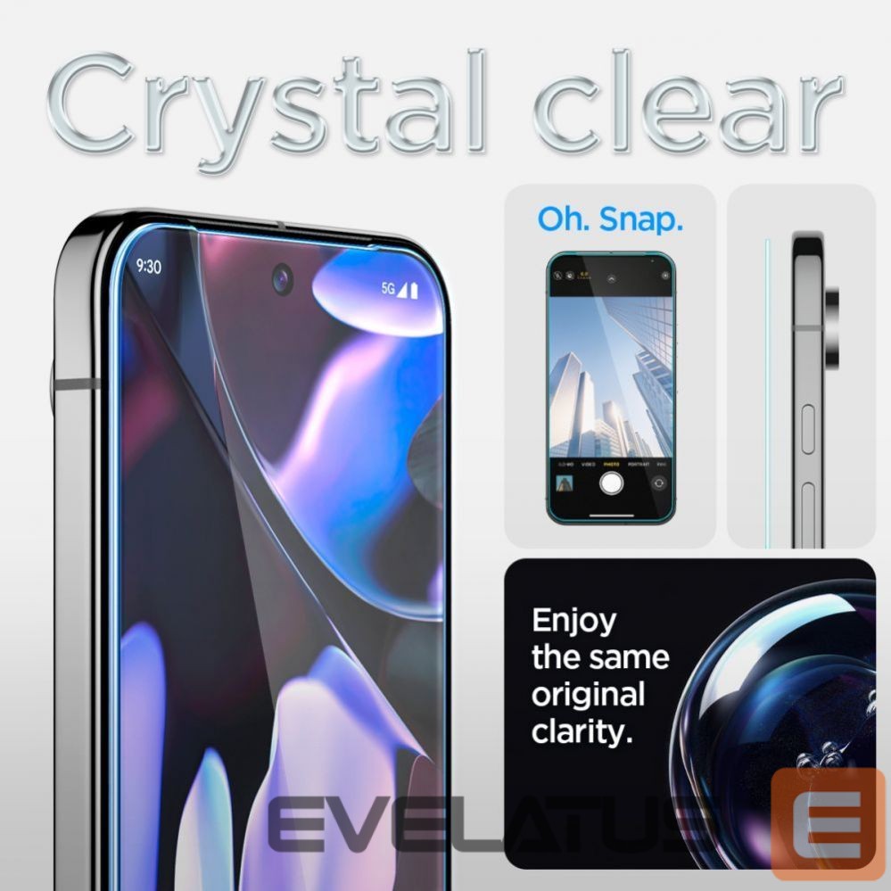 Other Phone Accessory Spigen Spigen Glas.tR EZ Fit Tempered Glass with Applicator for Google Pixel 10 / 10 Pro / 9 / 9 Pro (2 pcs.)