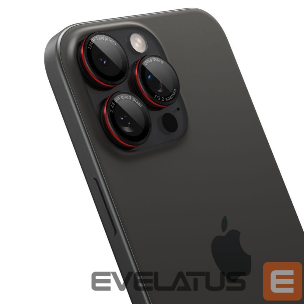 Other Phone Accessory Spigen Spigen Optik Pro L-Series Glas.tR EZ Fit Tempered Glass for iPhone 14 Pro / Pro Max / 15 Pro / Pro Max / 16 Pro / 16 Pro Max / 17 Pro / 17 Pro Max - Black with Red Edge