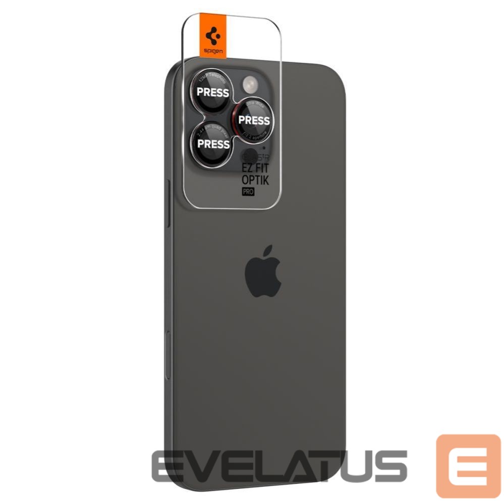 Other Phone Accessory Spigen Spigen Optik Pro L-Series Glas.tR EZ Fit Tempered Glass for iPhone 14 Pro / Pro Max / 15 Pro / Pro Max / 16 Pro / 16 Pro Max / 17 Pro / 17 Pro Max - Black with Red Edge