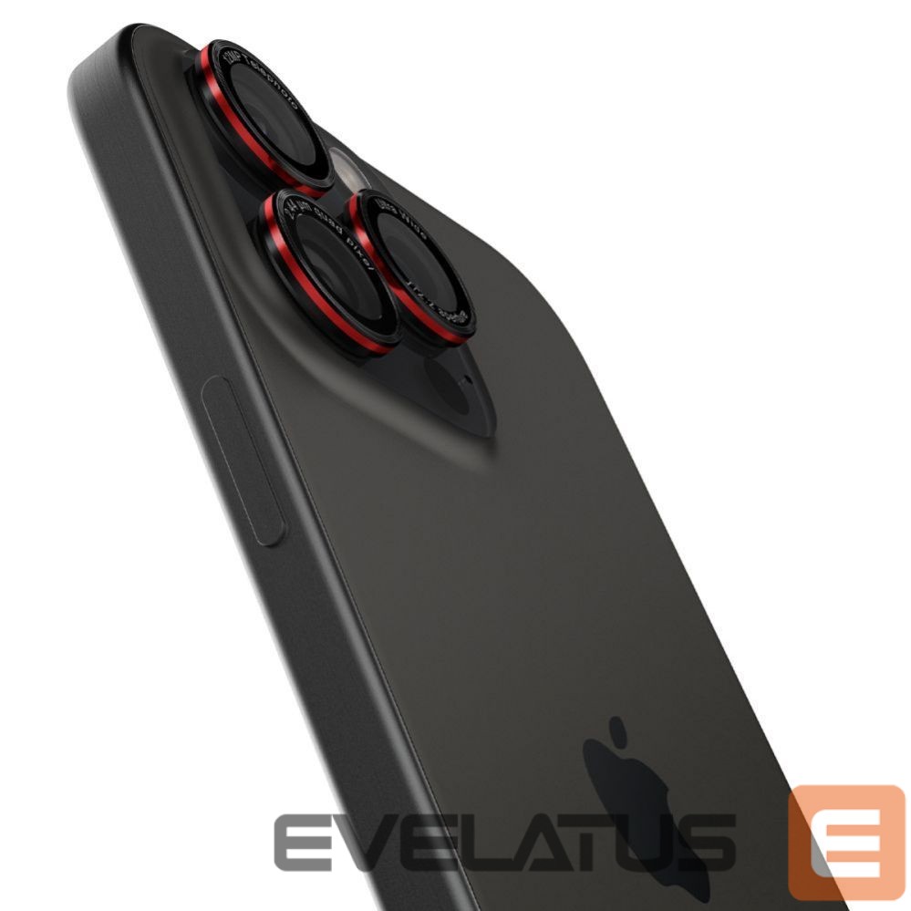 Other Phone Accessory Spigen Spigen Optik Pro L-Series Glas.tR EZ Fit Tempered Glass for iPhone 14 Pro / Pro Max / 15 Pro / Pro Max / 16 Pro / 16 Pro Max / 17 Pro / 17 Pro Max - Black with Red Edge