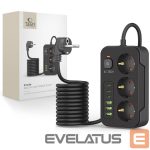 Other Phone Accessory Tech-Protect  Tech-Protect PC3X6 Power Strip 3 Sockets 240V + 3xUSB-A + 3xUSB-C 200cm - Black 