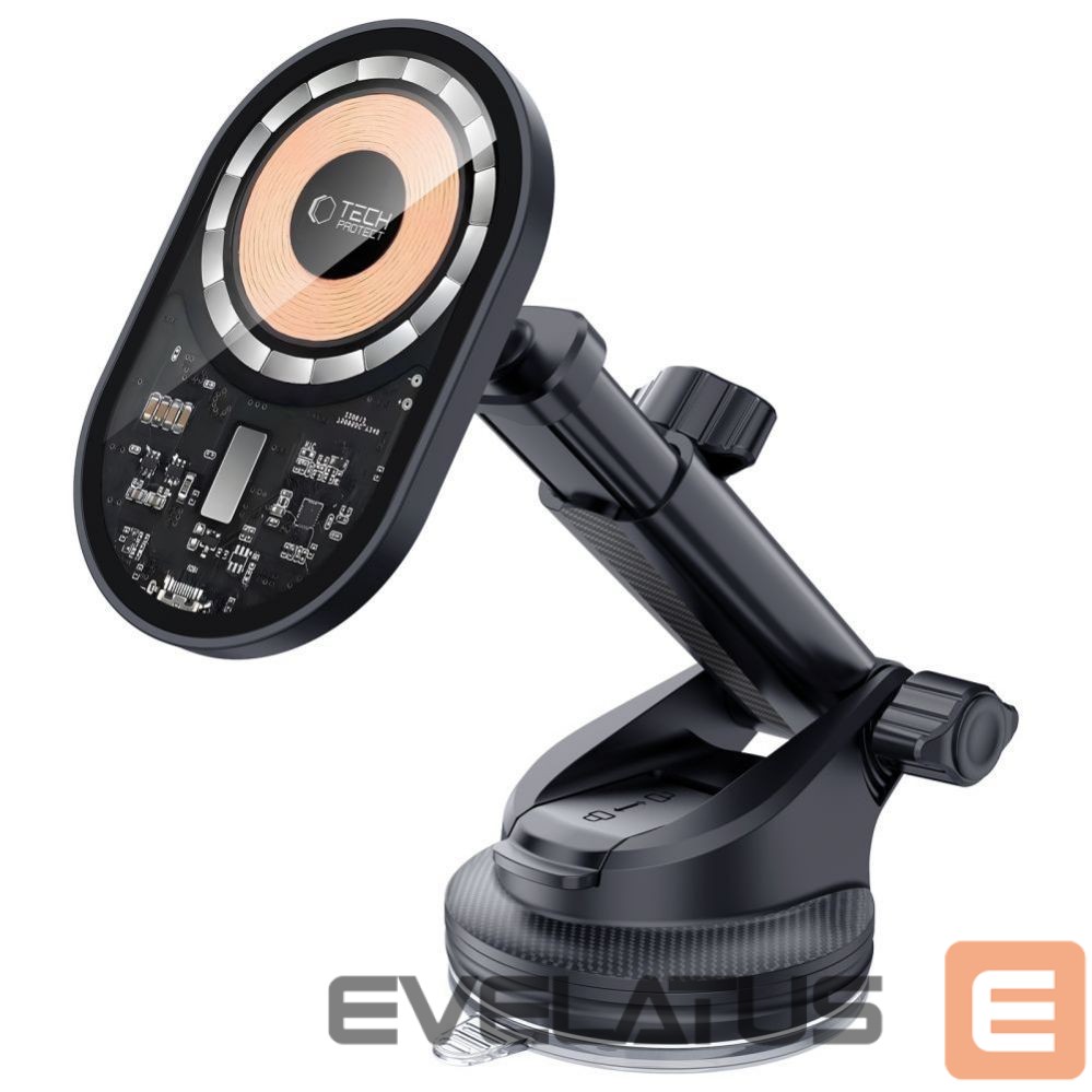 Other Phone Accessory Tech-Protect Tech-Protect MM15W-V6 15W Car Charger Holder with MagSafe for Dashboard and Air Vent - Black