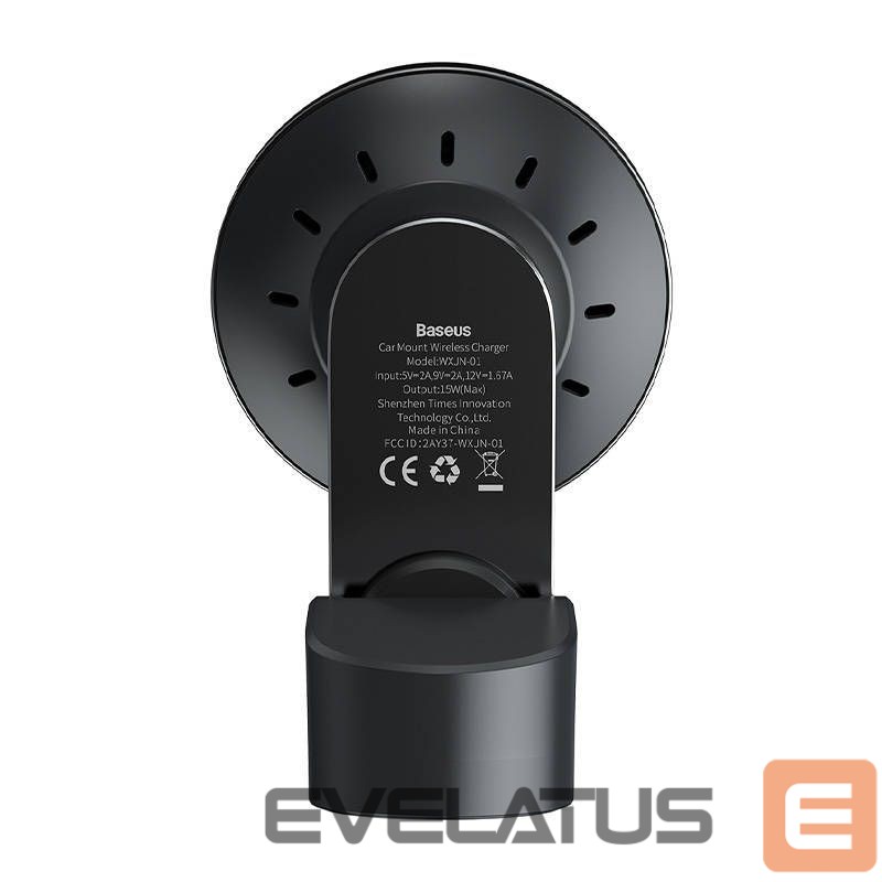 Auto holder Baseus Baseus Big Energy car mount with wireless charger 15W for Iphone 12 / Iphone 13 (Black)
