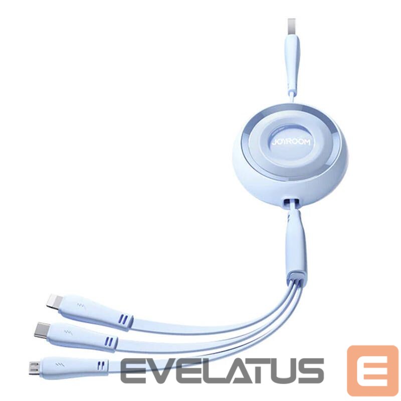 Cable Joyroom 3in1 Joyroom Colorful USB to USB-C/Lightning/Micro USB cable 3.5A, 1m (blue)