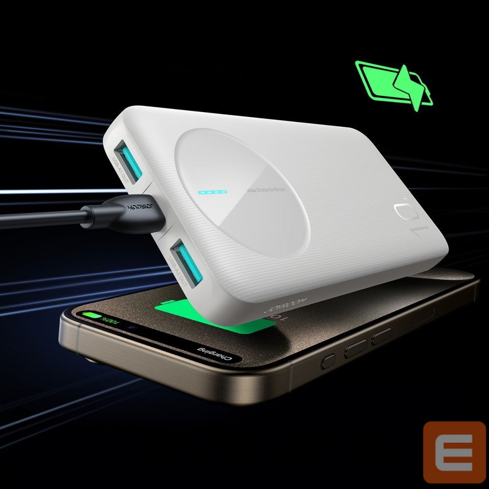 Power bank Joyroom Powerbank Joyroom JR-PBF12 10000mAh 2.4A 2x USB-A 1x USB-C - white