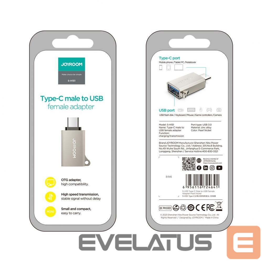 Adapter Joyroom Silver