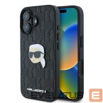 Other Phone Accessory Karl Lagerfeld  Karl Lagerfeld Monogram Karl Head Pin iPhone 16 Case - Black 
