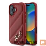 Other Phone Accessory Karl Lagerfeld  Karl Lagerfeld Diagonal Quilted Script iPhone 16 Case - Red 