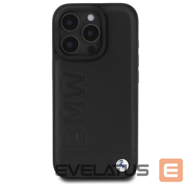 Other Phone Accessory BMW BMW Leather Hot Stamp iPhone 16 Pro Max Case - Black