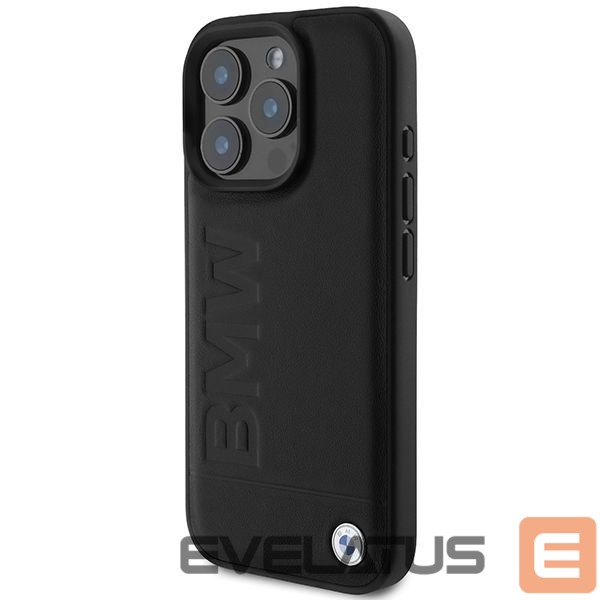 Other Phone Accessory BMW BMW Leather Hot Stamp iPhone 16 Pro Max Case - Black