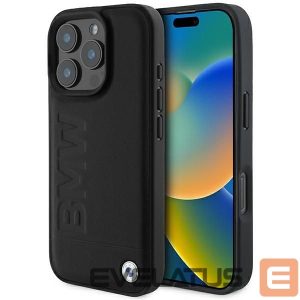 Other Phone Accessory BMW  BMW Leather Hot Stamp MagSafe iPhone 16 Pro Case - Black 