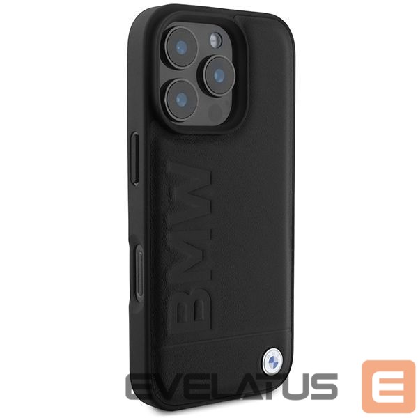 Other Phone Accessory BMW BMW Leather Hot Stamp MagSafe iPhone 16 Pro Max Case - Black