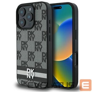 Other Phone Accessory DKNY  DKNY Checkered Pattern & Printed Stripes Case for iPhone 16 Pro - Black 