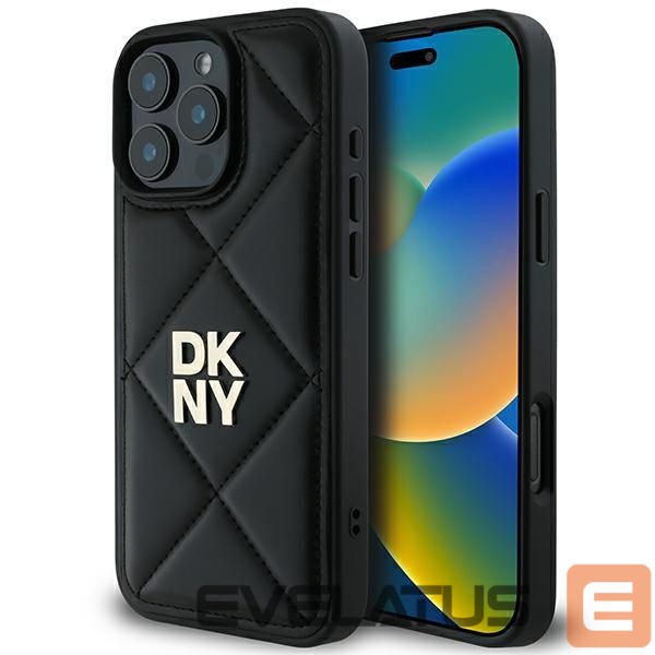 Other Phone Accessory DKNY DKNY Quilted Stack Logo iPhone 16 Pro Case - Black