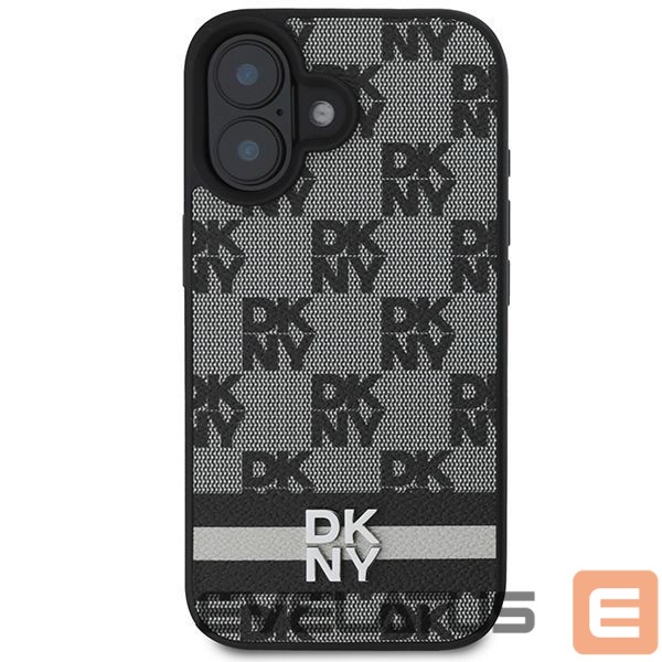 Other Phone Accessory DKNY DKNY Checkered Pattern & Printed Stripes iPhone 16 Case - Black